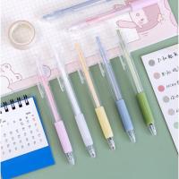 ราคา แท่งใส มี GRIPจับ ปากกาลูกลื่น แบบกด ไม่มีลาย 0 5มม หมึกสีดำ สีพาสเทล ปากกาน่ารัก (20993780142)