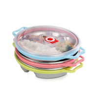 ราคา KOALA 3 สุ่มสี สแตนเลส 304 ถาดหลุมถนอมอาหาร สแตนเลส 3ช่อง พร้อมฝามีหูจับไม่ขึ้นสนิม 20 22 24cm (21362019198)