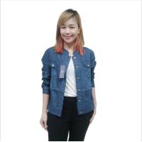 ราคา เสื้อแจ๊คเก็ทยีนส์ผ้าฟอกนิ่มใส่สบาย แบรนด์ Cowden มี5ไซส์ 40 48 เสื้อยีนส์ผู้หญิง เสื้อยีนส์Cowden Zara official thailand เสื้อแจ๊คเก็ต (8290141410)