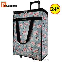 ราคา ProLuggage กระเป๋าถุงผ้าล้อลาก กระเป๋าล้อลาก กระเป๋าเดินทาง กระเป๋าช้อปปิ้ง อเนกประสงค์ ขนาดความสูง 24 นิ้ว Code R15024 (4224196514)