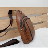 ราคา JEEP BULUO ชายกระเป๋าสะพายกระเป๋าเดินทางขวางร่างกายทรงเมสเซนเจอร์กระเป๋าสะพายไหล่กระเป๋าหนัง (18432745476)