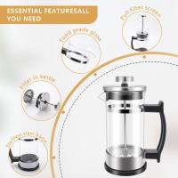 ราคา Coffee Maker Pot Stainless Steel Glass Coffee Pot French Press Filter Pot Household Tea MakerSuitable for Making Tea (20134429054)