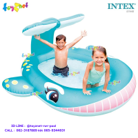 ราคา Intex ส่งฟรี สระเป่าลมน้ำพุ ปลาวาฬ 2 01x1 96x0 91 ม รุ่น 57440 (683506914)