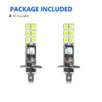 ราคา 1 2 4ชิ้น H1 6000K 6000LM ชุด H1หลอดไฟไฟสูงไฟหน้ารถมอเตอร์ไซค์แบบ LED สีขาว DRL สว่างจ้า H1 12SMD 5050ไฟตัดหมอกไฟขับขี่สำหรับรถยนต์12V (17101579640)