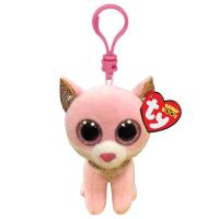 ราคา TY พวงกุญแจตุ๊กตา ทีวาย FIONA cat pink clip (16373957467)