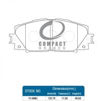 ราคา COMPACT PRIMO DPM 686 ผ้าเบรคหน้า TOYOTA VIOS 1 5 JEG ปี2008 2012 YARIS 1 5 JEG ปี2006 2012 (20332514589)