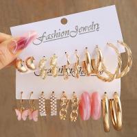 ราคา ชุดต่างหูห่วงไข่มุกเรซินต่างหูทองรูปหัวใจผีเสื้อสำหรับผู้หญิงเครื่องประดับอัญมณี (20401586243)