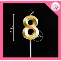 ราคา เทียนตัวเลข 0 9 สีทอง ขนาดสูง 4 8 cm เทียนวันเกิด เทียน Happy Birthday เทียนปักเค้ก พร้อมส่งจากกรุงเทพ (18445892923)
