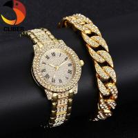 ราคา CLIBER Diamond Women Watches Gold Watch Ladies Wrist Watches Luxury Brand Rhinestone Women S Bracelet Watches (16136014303)