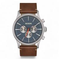 ราคา Nixon Sentry รุ่น NXA13915195 00 นาฬิกาข้อมือผู้ชาย สายหนัง สีน้ำตาล หน้าปัด 42 มม (20956139030)