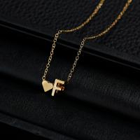 ราคา สร้อยโชคเกอร์แฟชั่นรูปหัวใจเล็กๆชื่อต้นตัวอักษรสีทองสร้อยคอตัวอักษรสำหรับผู้หญิงจี้เครื่องประดับ (19112011781)