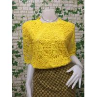 ราคา เสื้อลูกไม้ เสื้อผู้หญิง เสื้อแขนสามส่วน เสื้อออกงาน เสื้อสาวอวบ เสื้อไปวัด เสื้อลูกไม้รุ่น106สีเหลือง (11116005795)