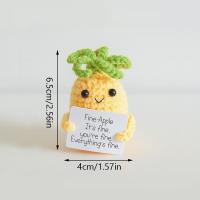 ราคา Jsej ตุ๊กตาสร้อยคอแบบเชือกถักขนสัตว์ของตกแต่งผลไม้ผ้าโครเชต์ถักมือ1ชิ้นตุ๊กตามันฝรั่งผักผลไม้แสดงสีหน้าตลกตุ๊กตาถักมือพลังงานบวกผลไม้และผักประดิษฐ์การ์ตูนน่ารัก (20861430910)