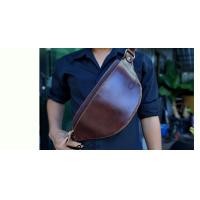 ราคา กระเป๋าคาดอก คาดเอว ใบใหญ่ หนังวัวแท้ทั้งใบ Chest bag ทนทานหนังแท้ ส่งจากไทย ของแท้ Handmade (17275996722)