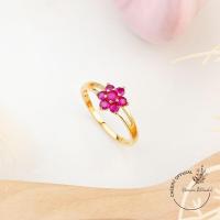 ราคา แหวนเพชรดอกพิกุล ใส่เสริมโชคลาภ แหวนประจำวันเกิด แหวนเพชรสี พร้อมส่ง (16206253529)