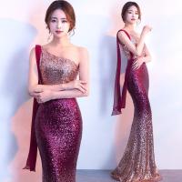 ราคา ชุดราตรียาวสีชมพูอมแดง ไหล่เฉียงแต่งระบาย ปักเลื่อมทั้งชุด กระโปรงทรงหางปลา เรียบหรูดูแพง สวยดูดี แบบสวยทันสมัย ใส่ออกงาน งานราตรี ไปงานแต่ง (19757800222)