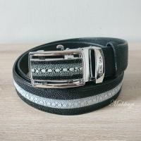 ราคา Mahkazi เข็มขัดหนังปลากระเบนแท้ เรียบหรู ดูดี มีรสนิยม เข็มขัดทำงาน เข็มขัดใส่ออกงาน (21330072053)