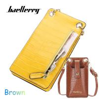 ราคา Baellerry กระเป๋าใส่โทรศัพท์มือถือรุ่นใหม่ปี2021กระเป๋าใส่บัตรหลายใบลายหนังจระเข้แบบยุโรปและอเมริกาแฟชั่นมีซิปกระเป๋าใส่เอกสาร (9930178360)
