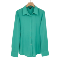ราคา Jaspal เสื้อเชิ้ตชีฟองสีเชียว Used Like New Preloved (20628841640)
