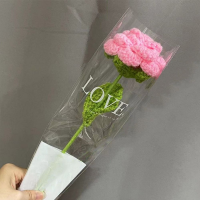 ราคา ช่อดอกไม้เทียมไหมพรมลายดอกกุหลาบไล่ระดับสีของตกแต่งงานแต่งงานดอกไม้ถักด้วยมือบนโต๊ะในบ้านดอกไม้ประดิษฐ์ถักที่สร้างสรรค์ (18297965482)