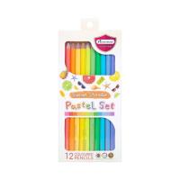 ราคา master Art มาสเตอร์อาร์ต สีไม้พาสเทล ดินสอสี 12 สีพาสเทล รุ่น มาการอง (15655708394)