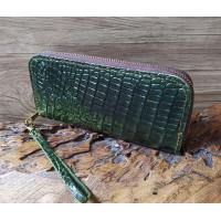 ราคา Thai Complex หนังวัวอัดลายจระเข้ ดูเสมือนจริง 80 สีเขียวมรกต ซิปรอบ (9775045689)