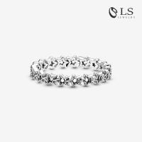 ราคา LS แหวนผู้หญิง ประณีต แหวนแฟชั่นแพลทินัมสตาร์ r2382 (21374236156)