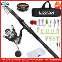ราคา LIXADA ชุดรวมรอกเบ็ดตกปลาและรีลกล้องส่องทางไกลเสาเบ็ดตกปลาพร้อมรอกสปินนิ่งคอมโบชุดเหยื่อล่อเอ็นตกปลาชุดอุปกรณ์ตกปลาพร้อมกระเป๋าใส่โน๊ตบุ๊คแบบพกพา (19649809176)