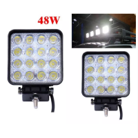 ราคา ไฟสปอร์ตไลท์แสงสีขาว y14led f16led 42w 48w Noflash flash 12v 24v สำหรับรถมอเตอร์ไซค์ รถยนต์ รถบรรทุก รถสิบล้อ แบบเหลี่ยม แบบกลม 1ชิ้น (17249975168)