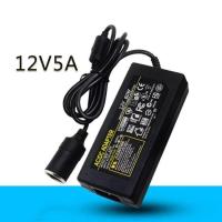 ราคา Adapter แปลงไฟบ้าน 220V เป็นไฟรถยนย์ 12V DC 220V to 12V 5A Home Power Adapter Car Adapter AC Plug Black (639980094)