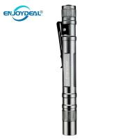 ราคา 1PC Mini flashlight LED 1600 Lumens Pocket Light Lamp Clip Penlight Torch Outdoor camping Pocket lights For 2xAAA Lanterna Rechargeable Flashlights (20210145246)
