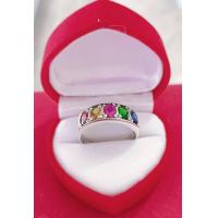 ราคา แหวนเงินแท้พลอยนพเก้าพลอย 5 เม็ดเงินแท้ 92 5 (19358880553)