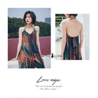 ราคา Kowie Korea Sunset 182 เดรสยาวสีเขียวเข้ม คล้องคอ (7646193602)