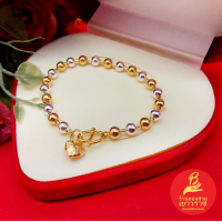 ราคา สร้อยข้อมือสองกษัตริย์ลายไข่ปลาใหญ่ห้อยจี้หัวใจ ความยาว 6 5 7 นิ้ว ชุบ 2k ใส่ได้ทุกโอกาส ใส่อาบน้ำได้ ใส่ในชีวิตประจำวันได้ (21341872423)