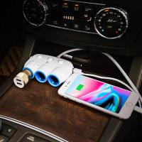 ราคา ที่ชาร์จในรถยนต์ Hoco C1 ที่ขยายช่องจุด 3 ช่อง พร้อม USB 2 port รุ่น C1 3 Socket Car Splitter Adapter 4 in 1 Multi Power Outlet (10728987008)