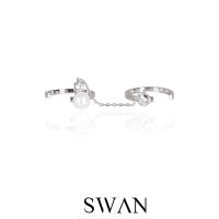 ราคา SWAN Mia Pearl Chain Ring แหวนเงินแท้ แหวนฟรีไซส์ แหวนโซ่คู่ มุกแท้ มุกน้ำจืด (4125866975)