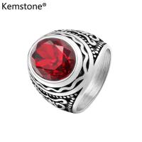 ราคา Kemstone แฟชั่นเพชรหยกหินโบราณแหวนหมั้นสำหรับผู้ชาย 21 มิลลิเมตรความกว้าง (707272217)