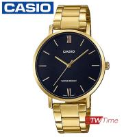 ราคา CASIO Standard นาฬิกาข้อมือผู้หญิง สายสแตนเลส รุ่น LTP VT01G 1BUDF สีทอง หน้าปัดดำ (1411602773)