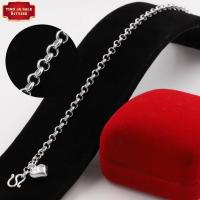 ราคา สร้อยข้อมือเงิน ลายโซ่ฝรั่ง ห้อยหัวใจจิกเพชน น้ำหนัก 1บาท ยาว 7นิ้ว ชุบเงินแท้ 925 สินค้าขายดี (16451971727)