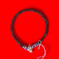 ราคา กำไลหางช้างแท้ ถักลายกระดูกงู ข้อต่อเงินเเท้ลงยา ถักเองโดยควาญช้าง (12497519664)