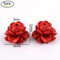 ราคา 5pcs Lotus Cinnabar Beads Flower FireBrick 12x18x18mm Hole 2mm for Jewelry Necklace Making DIY (9211578855)