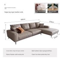 ราคา AUGA Italian Genuine Leather Couch โซฟาหนังแท้ Modern for living room sofa Sectional (21250887981)