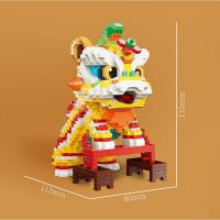 ราคา Micro Granular ChinaTrend Red Lion Building Blocks สิงโตสีเหลืองสิงโตสีดำใหม่ปีใหม่ DIY เครื่องประดับของเล่นของขวัญ (18627461383)