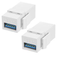 ราคา USB 3 0 Keystone Jack Inserts Female to Female Adapter 2pcs USB Socket Wall Module for High Speed Video Transmission Data Synchronization Charging robust (19273460668)