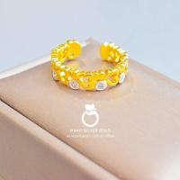 ราคา แหวนเพชรcz รุ่นฟรีไซส์ 0373 แหวนทองเคลือบแก้ว หนัก 1 สลึง แหวนทองเคลือบแก้ว ทองสวย แหวนทอง แหวนทองชุบ แหวนทองสวย แหวนห (17027609480)