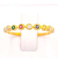 ราคา Happy Jewelry แหวนพลอยนพเก้าแท้ ทองแท้ 9k PL151 (9578375497)