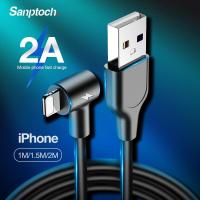 ราคา Sanptoch 90องศาสายชาร์จสำหรับLightning iPhone 11 12 Pro Max XS XR X 8 7 6 6S 5 5s SEไอแพดไอพอดIOS USBข้อมูลสายชาร์จแบตเตอรี่1M 1 5M 2M (4641218861)