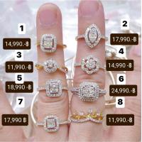 ราคา แหวนทองแท้ 9K Italy 375 ประดับเพชรเบลเยี่ยม น้ำ98 (14551962529)