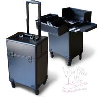 ราคา NG09 กระเป๋าเครื่องสำอางขนาดใหญ่ ล้อลาก Vanilla in love สีดำด้าน (502808181)