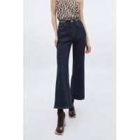 ราคา f fashion กางเกงยีนส์แต่งเข็มขัดโซ่ ผู้หญิง สีน้ำเงิน Fit and Flare Jeans with Gold Chain Detail 6102 (19165046417)